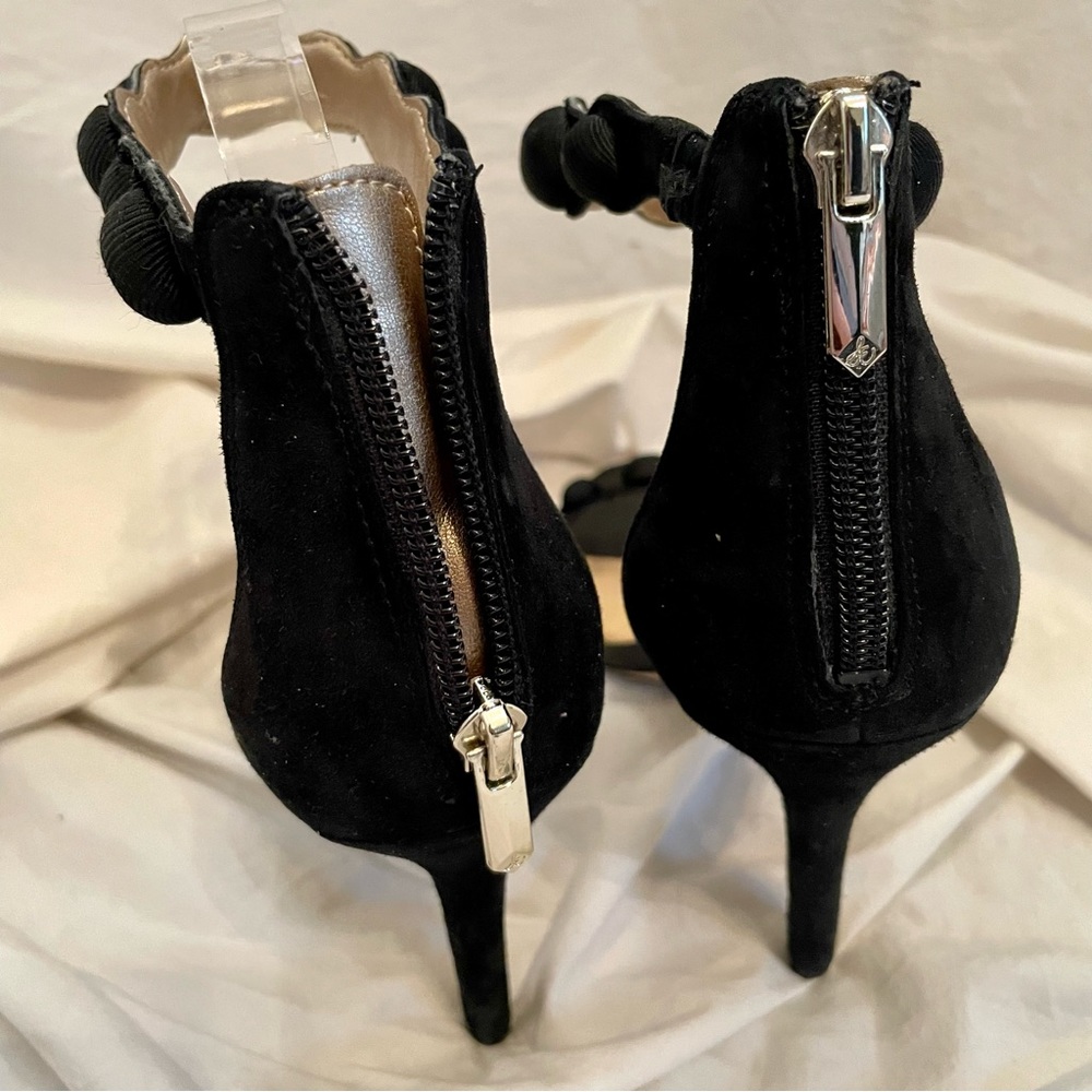 Sam Edelman Addison Black Suede Zipper Back Stiletto Heel Women’s Size 9 - Picture 13 of 15